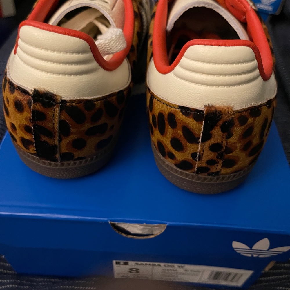 Authentic Women’s Adidas Sambas Sneakers w/Leopard Pattern
 Women Size 12 - Picture 13 of 16